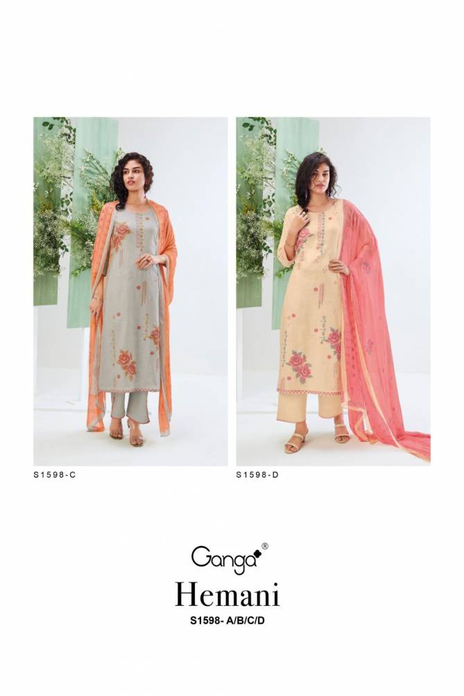 Hemani S1598 By Ganga Designer Salwar Suits Catalog